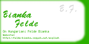 bianka felde business card